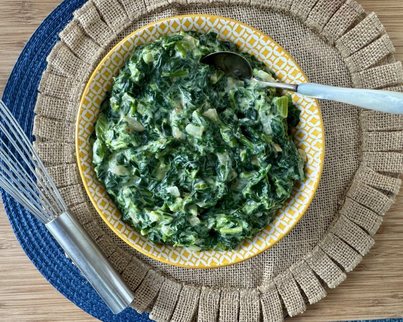 Velvety Lighted Up Creamed Spinach